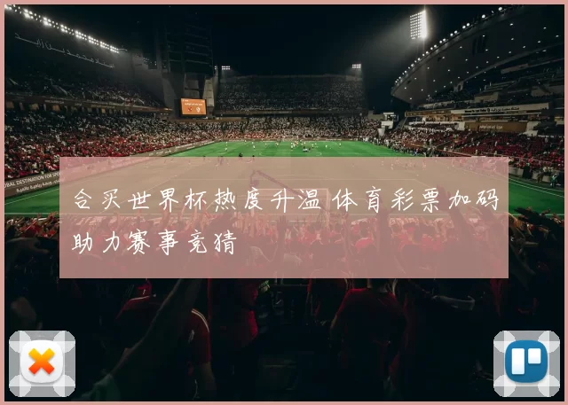 合买世界杯热度升温 体育彩票加码助力赛事竞猜