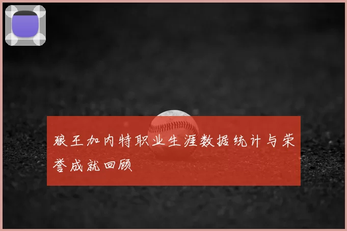 狼王加内特职业生涯数据统计与荣誉成就回顾