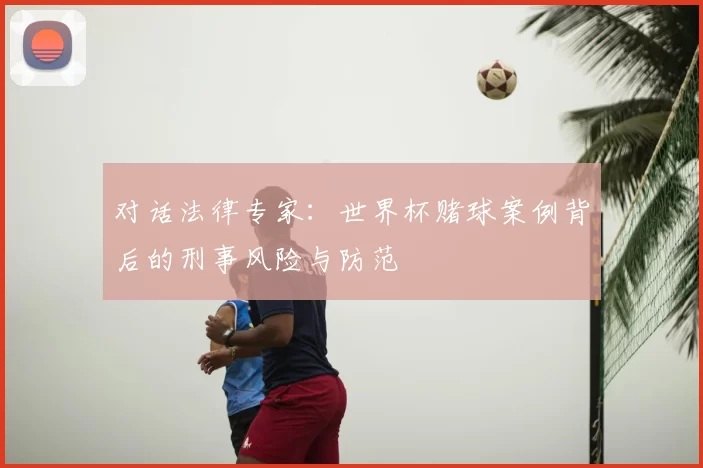 对话法律专家:世界杯赌球案例背后的刑事风险与防范